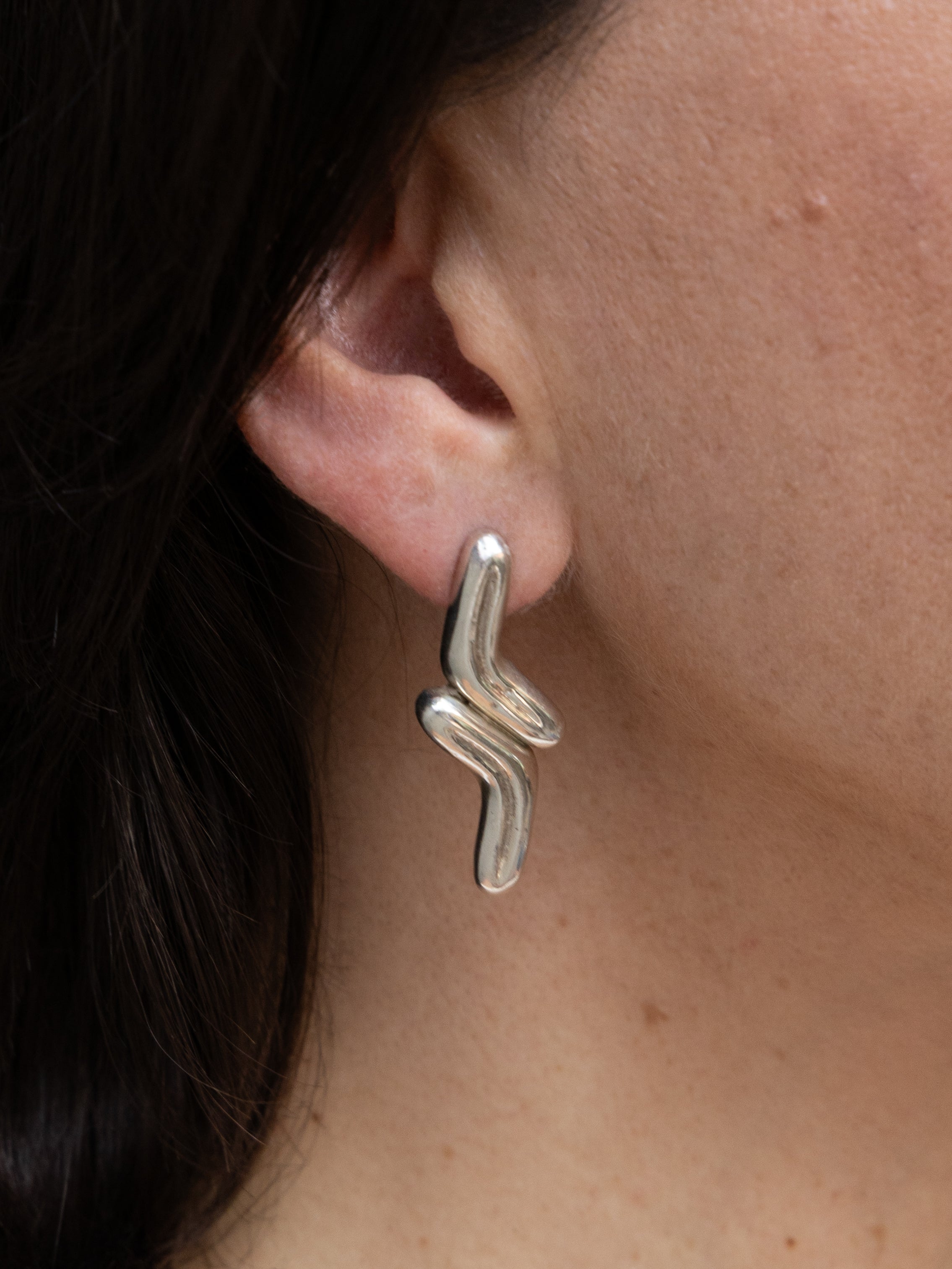 Lengua Drop Earrings in Sterling Silver