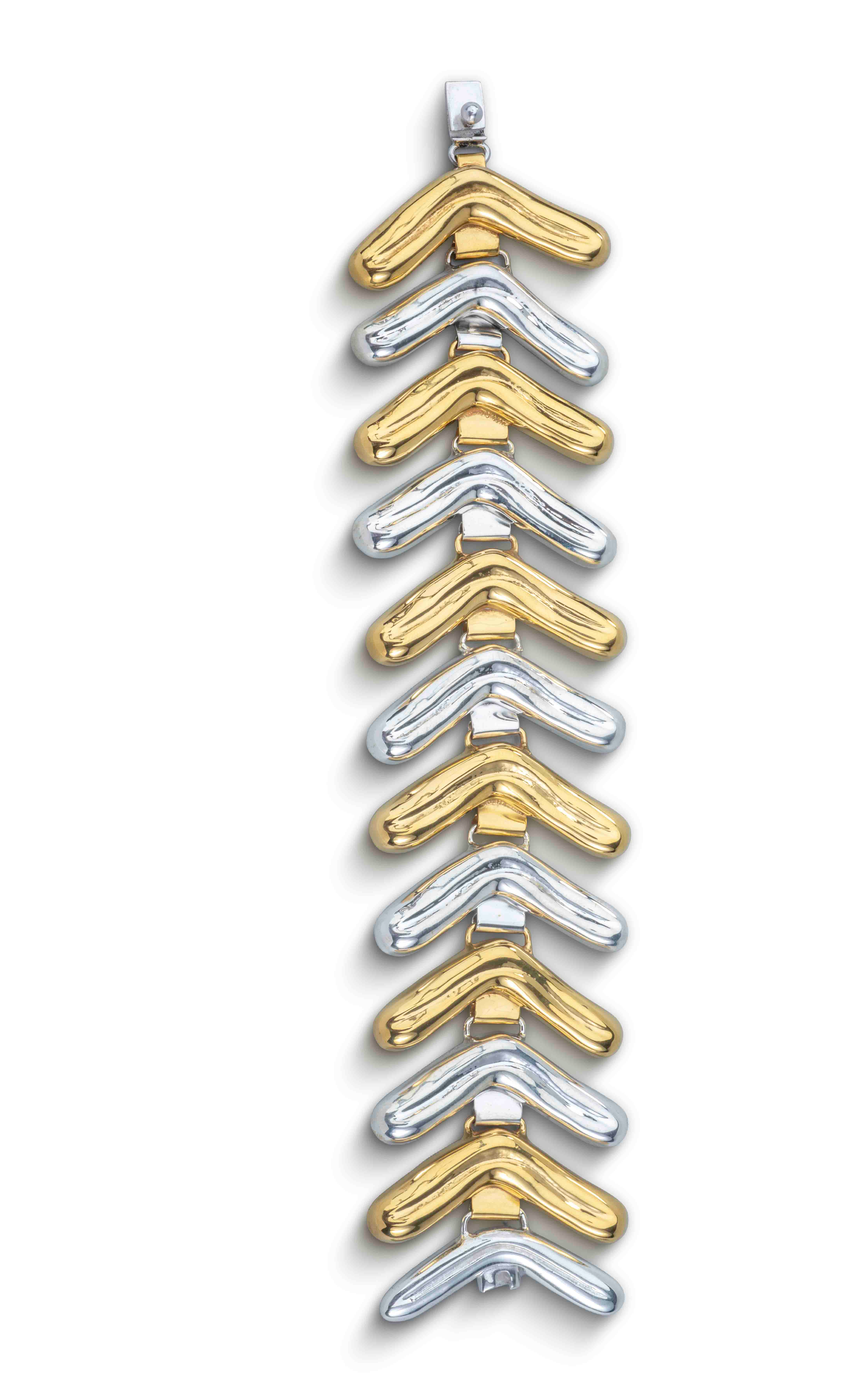 Lengua Bracelet in Sterling Silver & Gold Vermeil