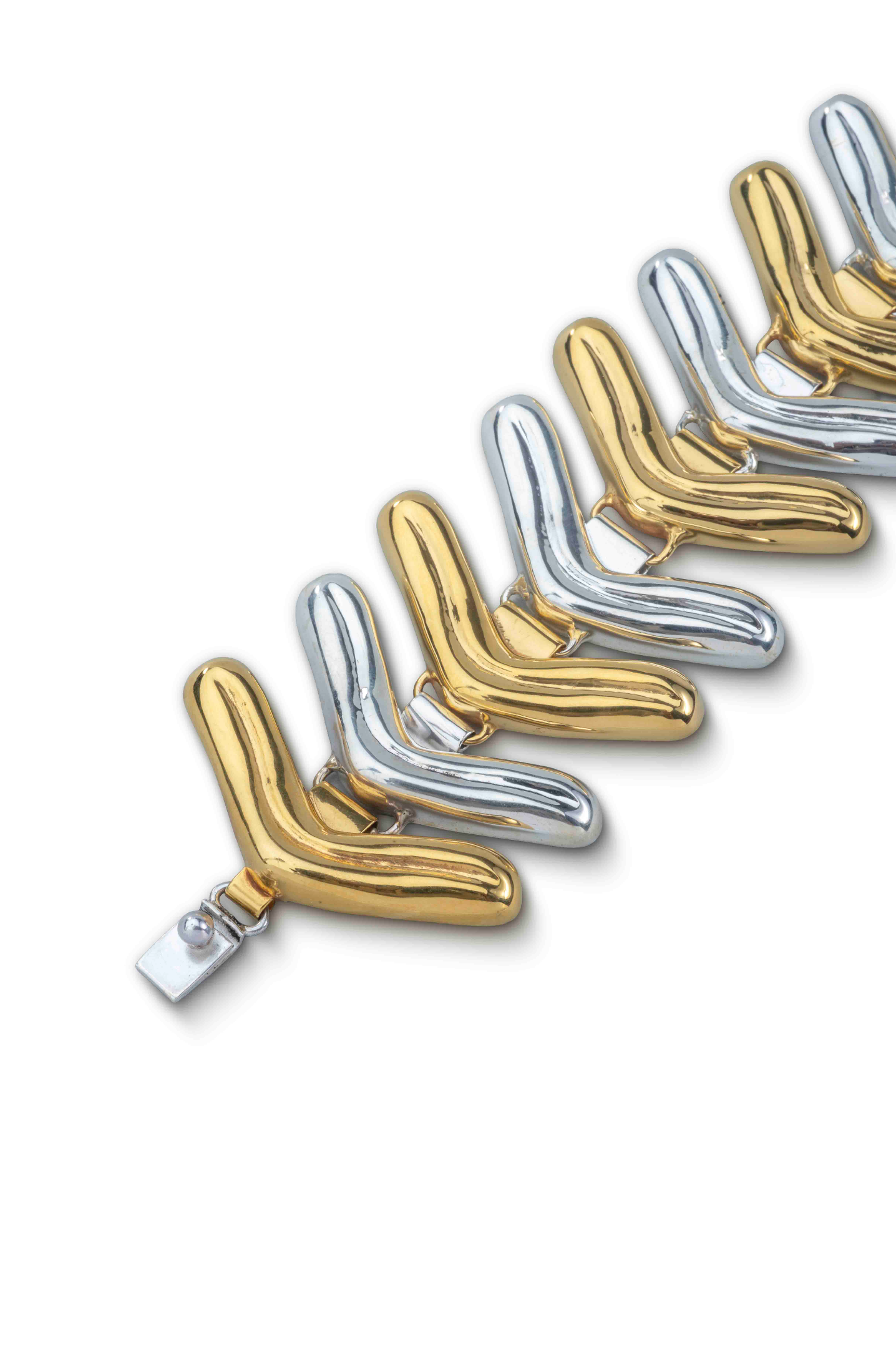 Lengua Bracelet in Sterling Silver & Gold Vermeil
